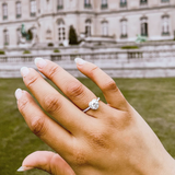 1 CT. Brilliant Heart Moissanite Halo Engagement Ring