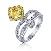 4 CT. Yellow Unique Luxe Ring