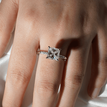 3 carat deals moissanite princess cut