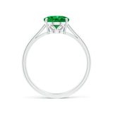 3 CT. Classic Solitaire Oval Emerald Ring