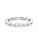 Round Cut Shared Prong Moissanite Half Eternity Band
