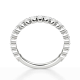 Round Cut Shared Prong Moissanite Half Eternity Band