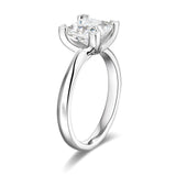 2 CT. Princess Cut Moissanite Engagement Ring With Hidden Sapphires