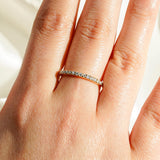 Classic French Pave Moissanite Anniversary Band