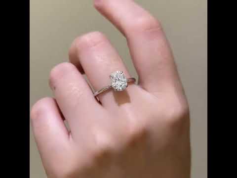 3 CT. Oval Solitaire Moissanite Engagement Ring