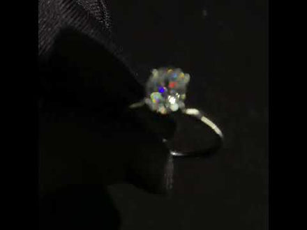 Oval Shaped Solitaire Moissanite Engagement Ring