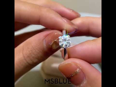 Secret Solitaire Round Moissanite Engagement Ring